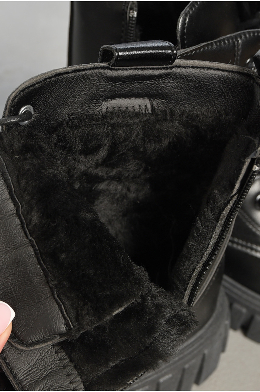 Ботинки женские зимние черного цвета на меху А3-11 194610 Ботинки женские зимние черного цвета на меху А3-11 194610