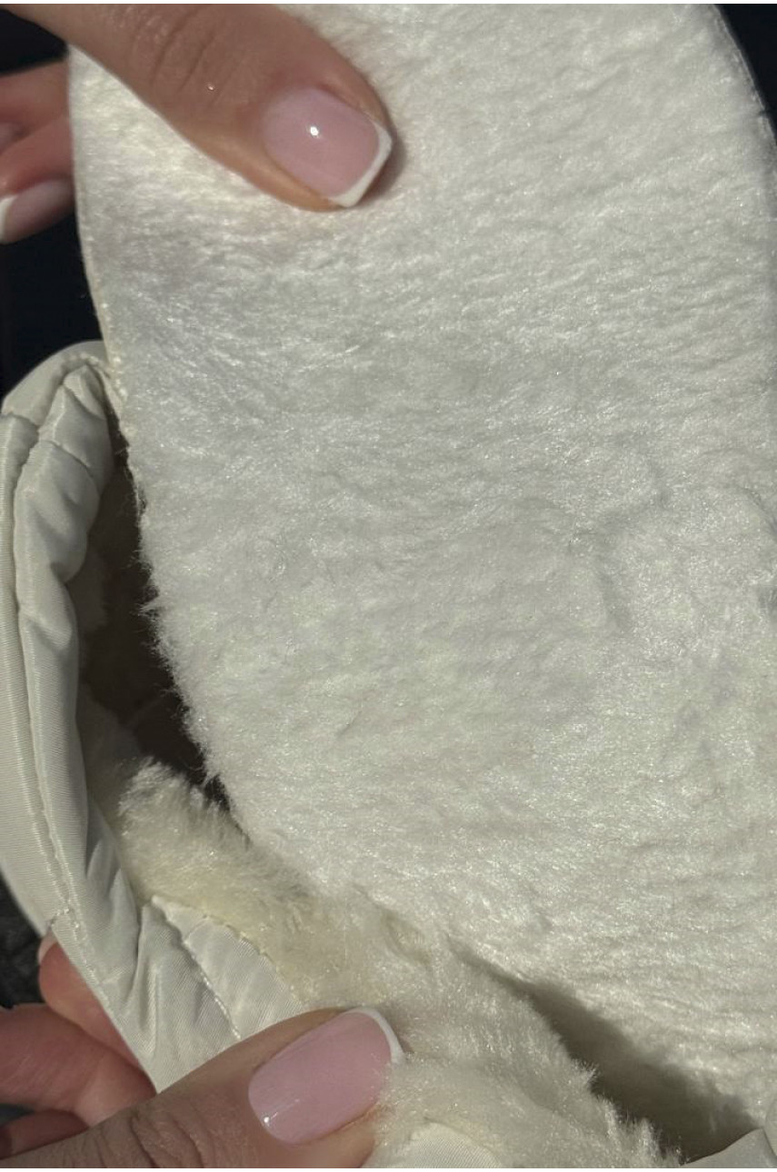 Туфлі жіночі на хутрі молочного кольору А61-3 194613