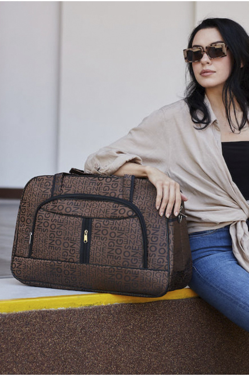 Сумка дорожная унисекс коричневого цвета 5058-1 194615