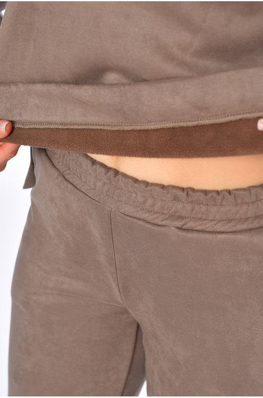 Костюм домашний женский однотонный серого цвета 194647 Костюм домашний женский однотонный серого цвета 194647