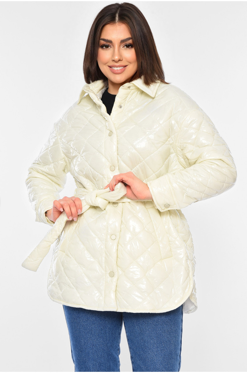 Куртка жіноча демісезонна молочного кольору 5635 194654