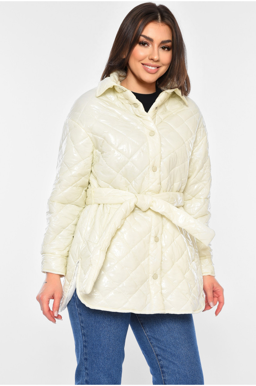 Куртка жіноча демісезонна молочного кольору 5635 194654