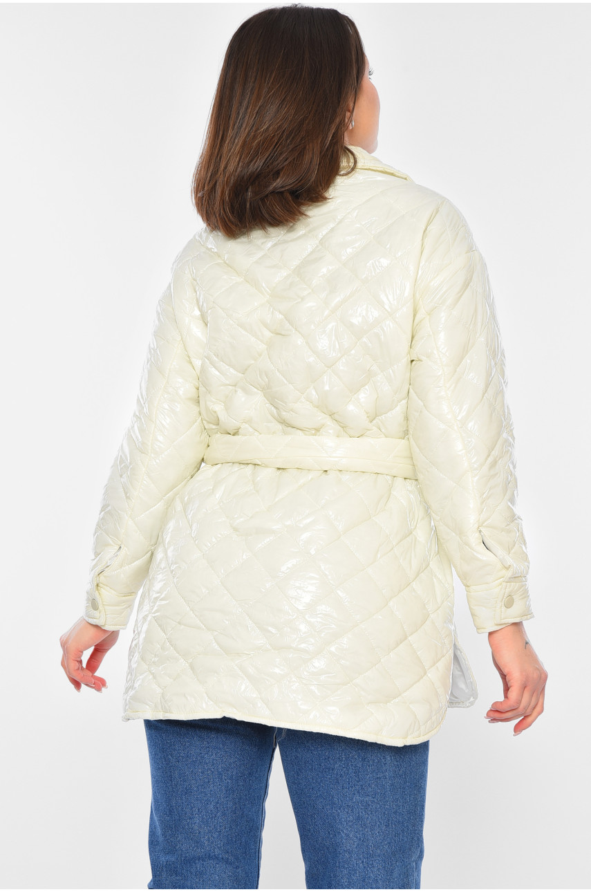 Куртка жіноча демісезонна молочного кольору 5635 194654