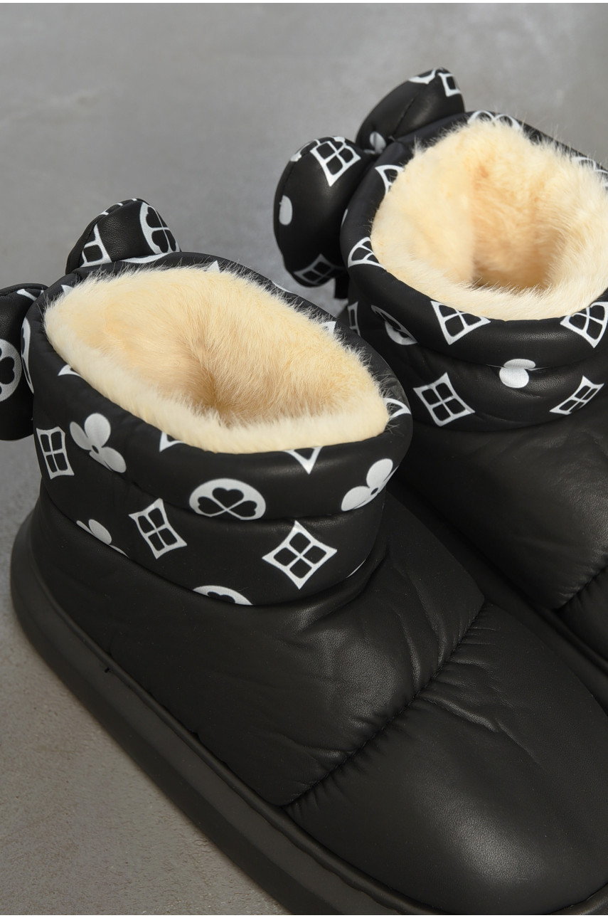 Угги женские на меху черного цвета 6266 194710