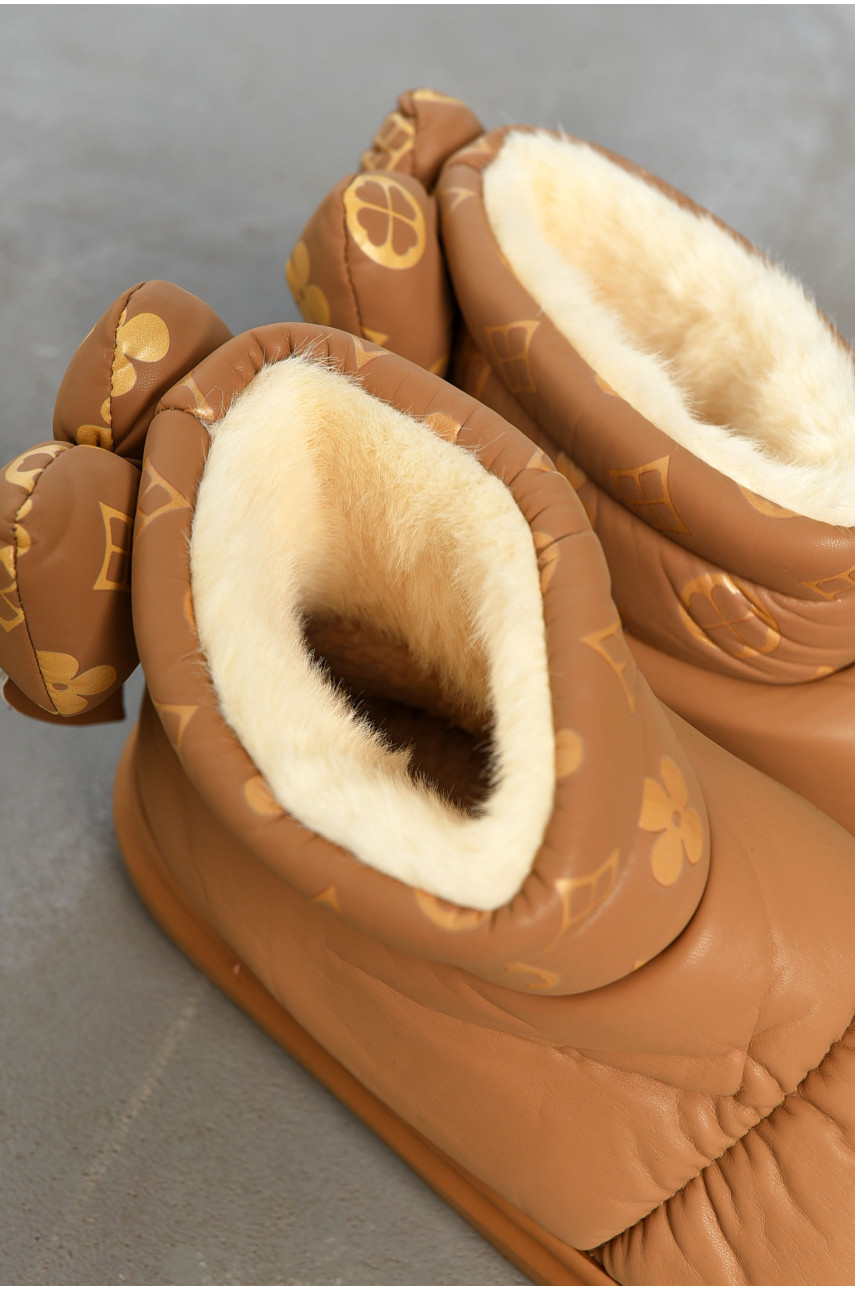 Угги женские на меху бежевого цвета 6266 194712