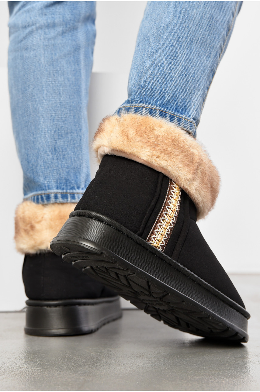 Угги женские на меху черного цвета 6265 194713