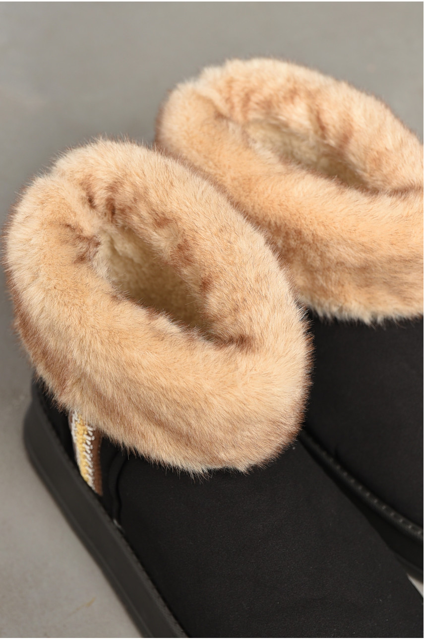 Угги женские на меху черного цвета 6265 194713