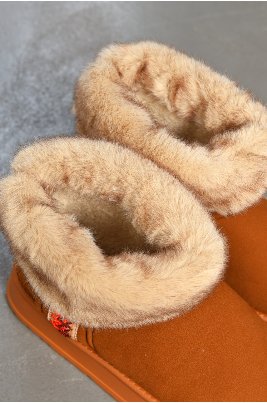 Уггі жіночі на хутрі коричневого кольору 6265 194714