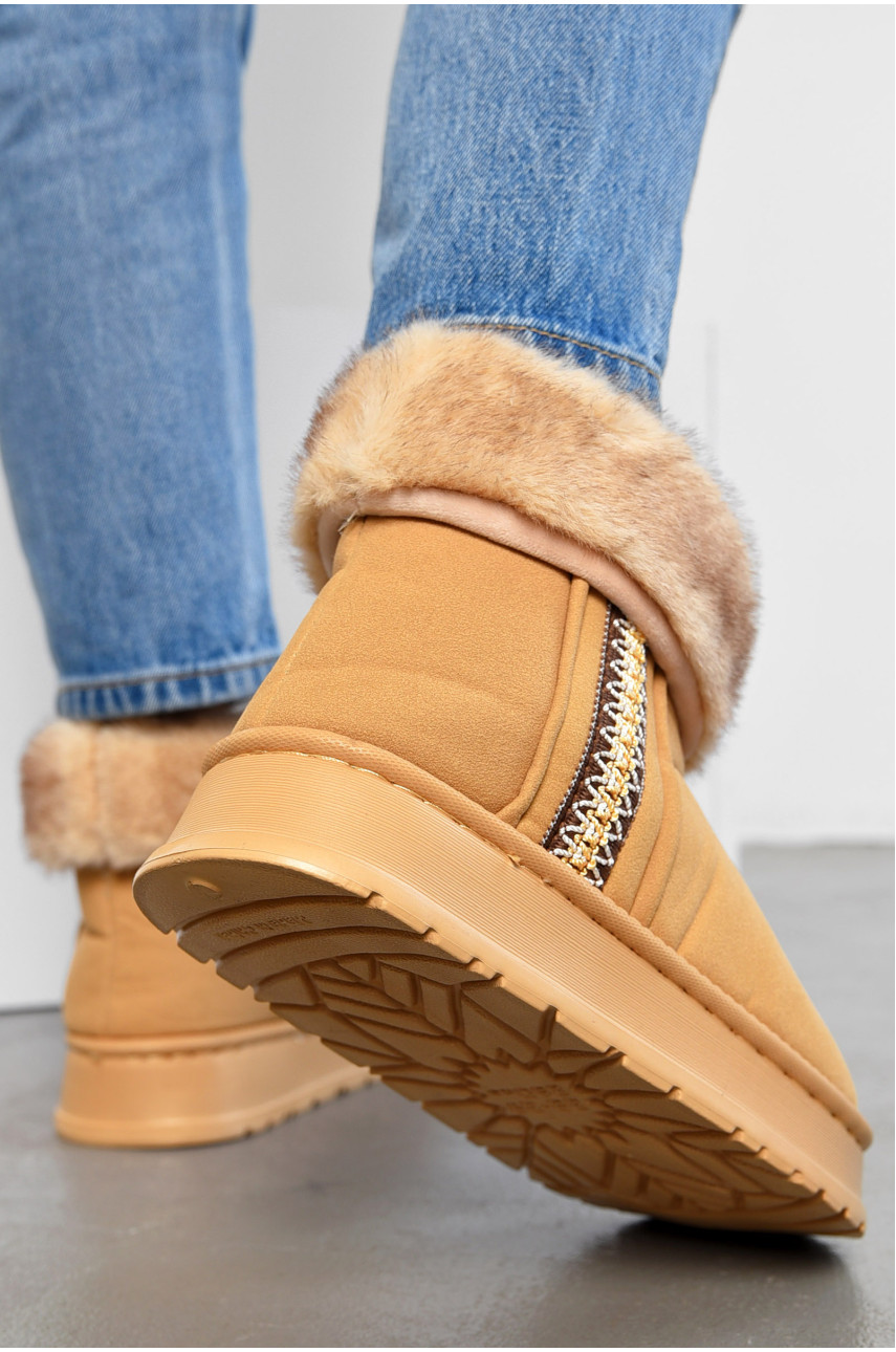 Угги женские на меху бежевого цвета 6265 194715