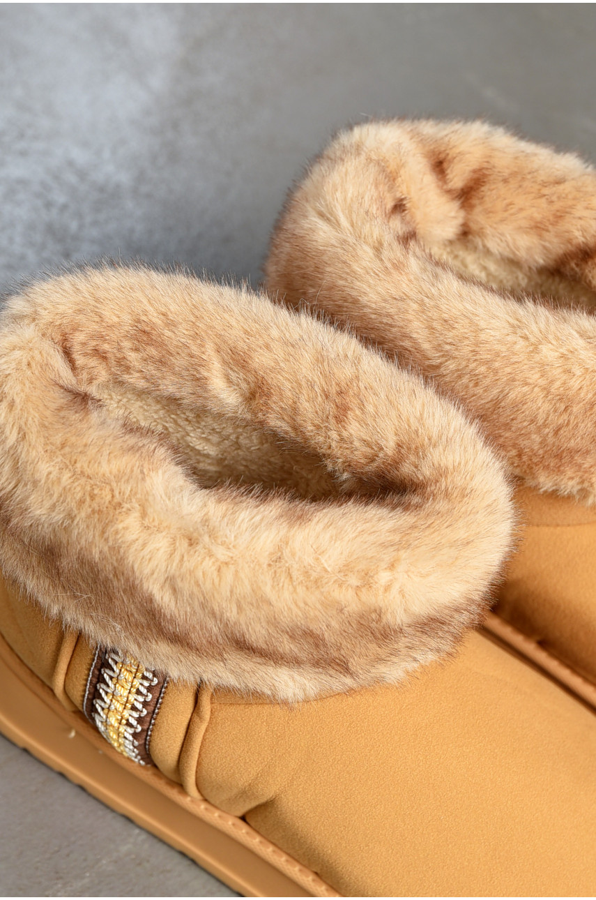 Угги женские на меху бежевого цвета 6265 194715