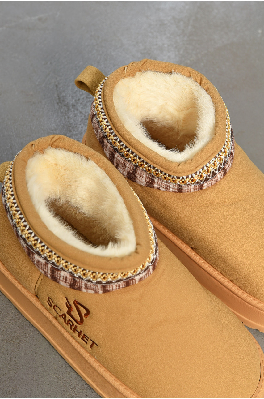 Угги женские на меху бежевого цвета 6263 194716