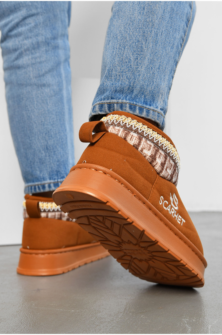 Уггі жіночі на хутрі коричневого кольору 6263 194717