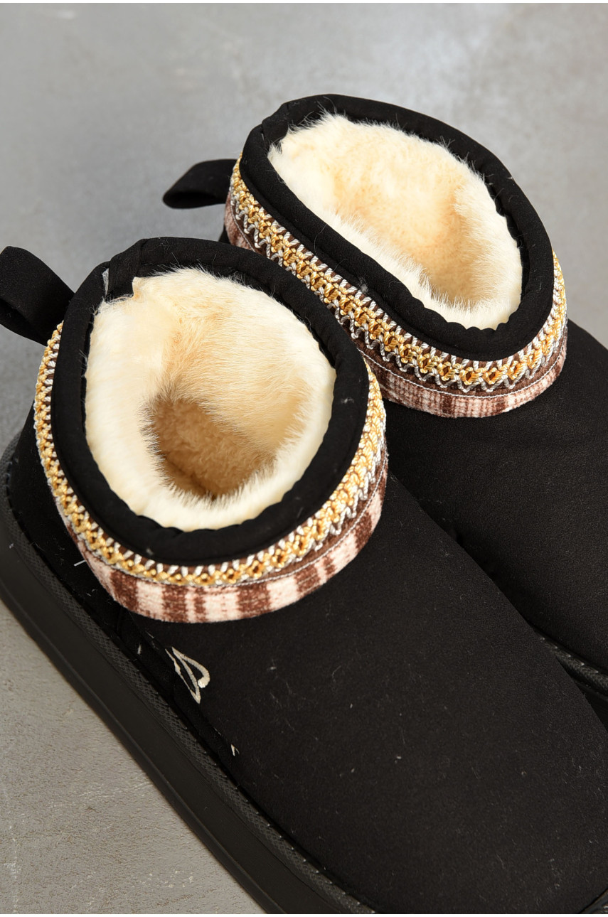 Уггі жіночі на хутрі чорного кольору 6263 194718