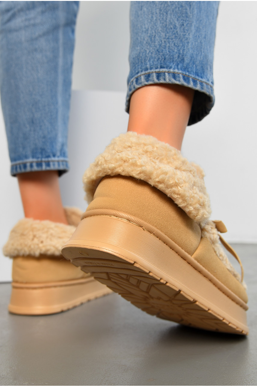 Угги женские на меху бежевого цвета 6262 194721