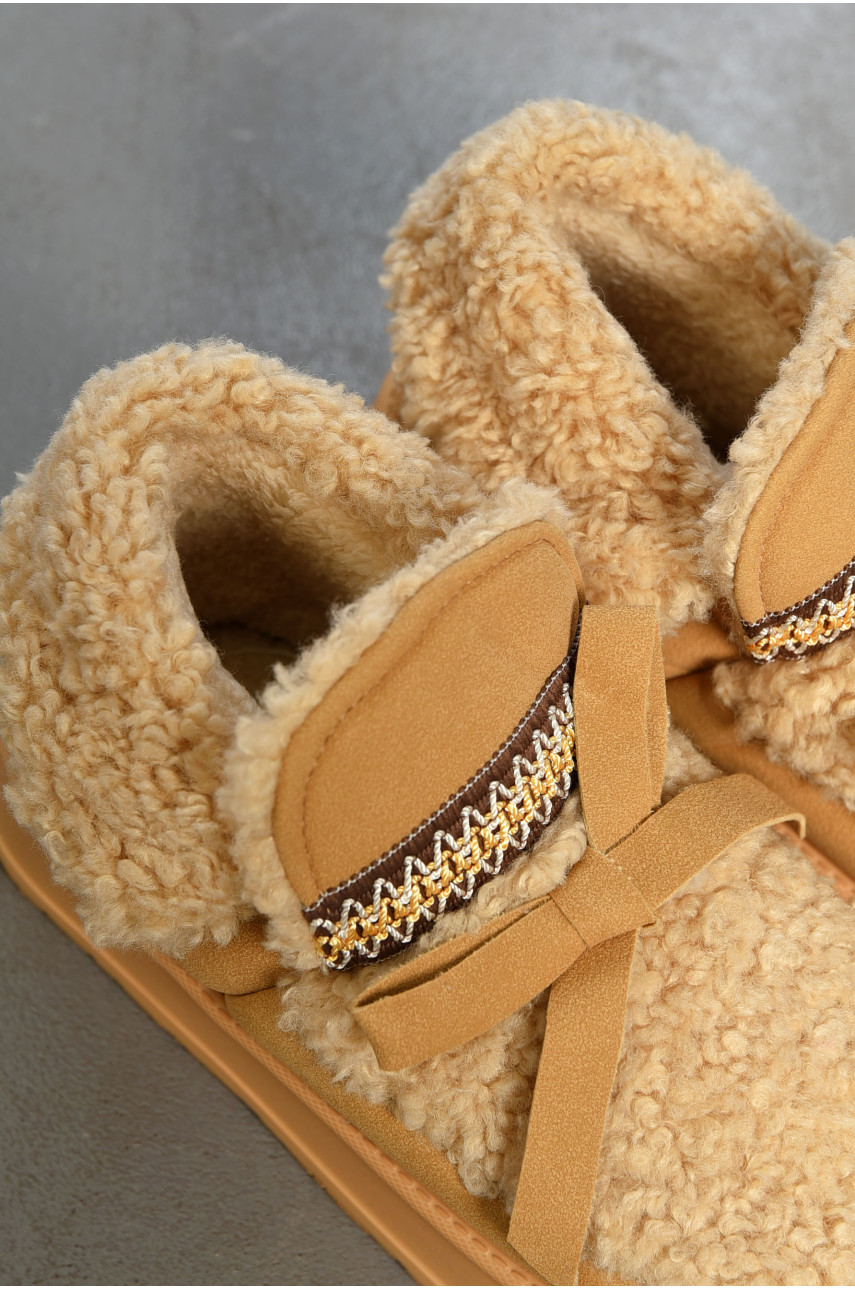 Угги женские на меху бежевого цвета 6262 194721