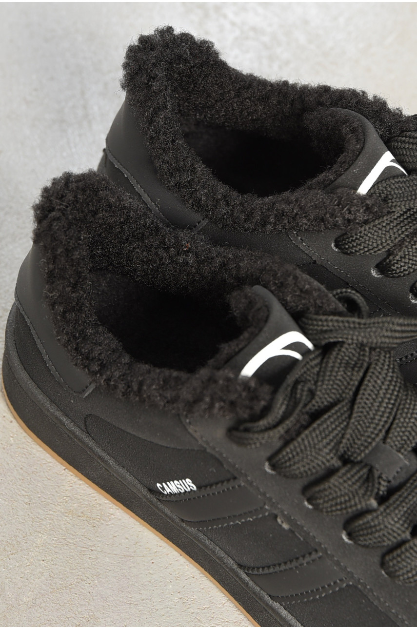 Кросівки жіночі чорного кольору на хутрі 560-34 194729