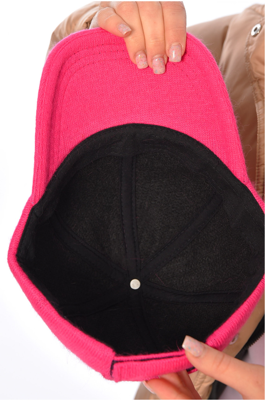 Кепка жіноча ангорова рожевого кольору 194733