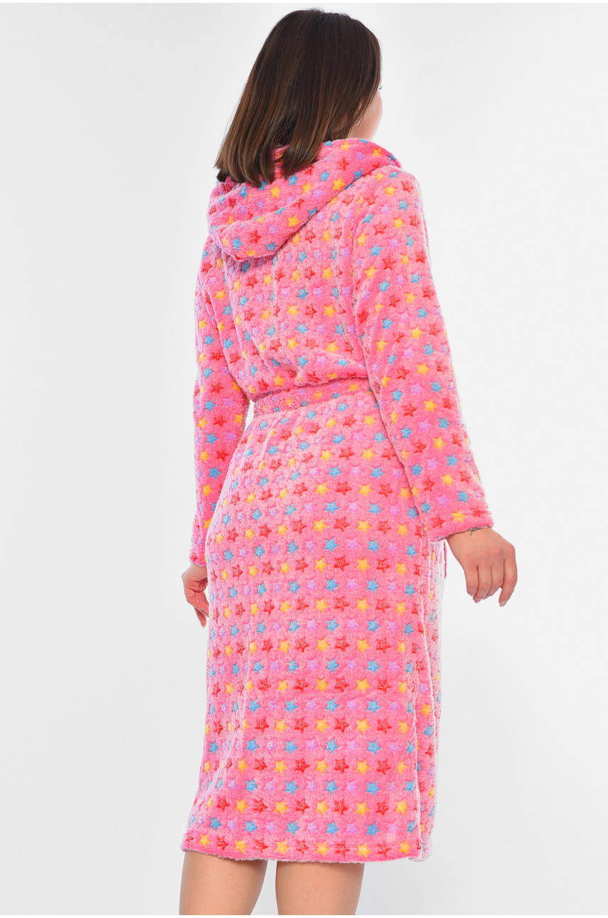 Халат женский розового цвета с принтом 25А-4 194743 Халат женский розового цвета с принтом 25А-4 194743
