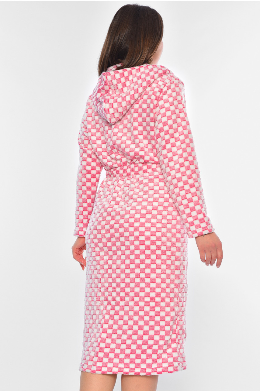 Халат женский розового цвета с принтом 25А-4 194746