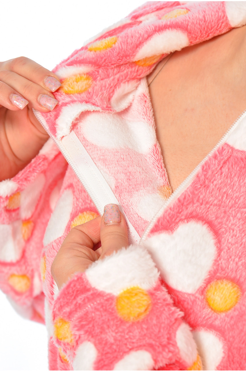 Халат женский розового цвета с принтом 25В-12 194751