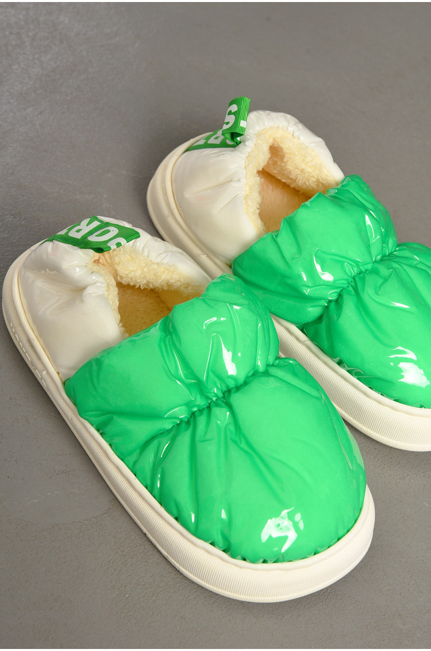 Капці домашні жіночі зеленого кольору 2927-3 194780