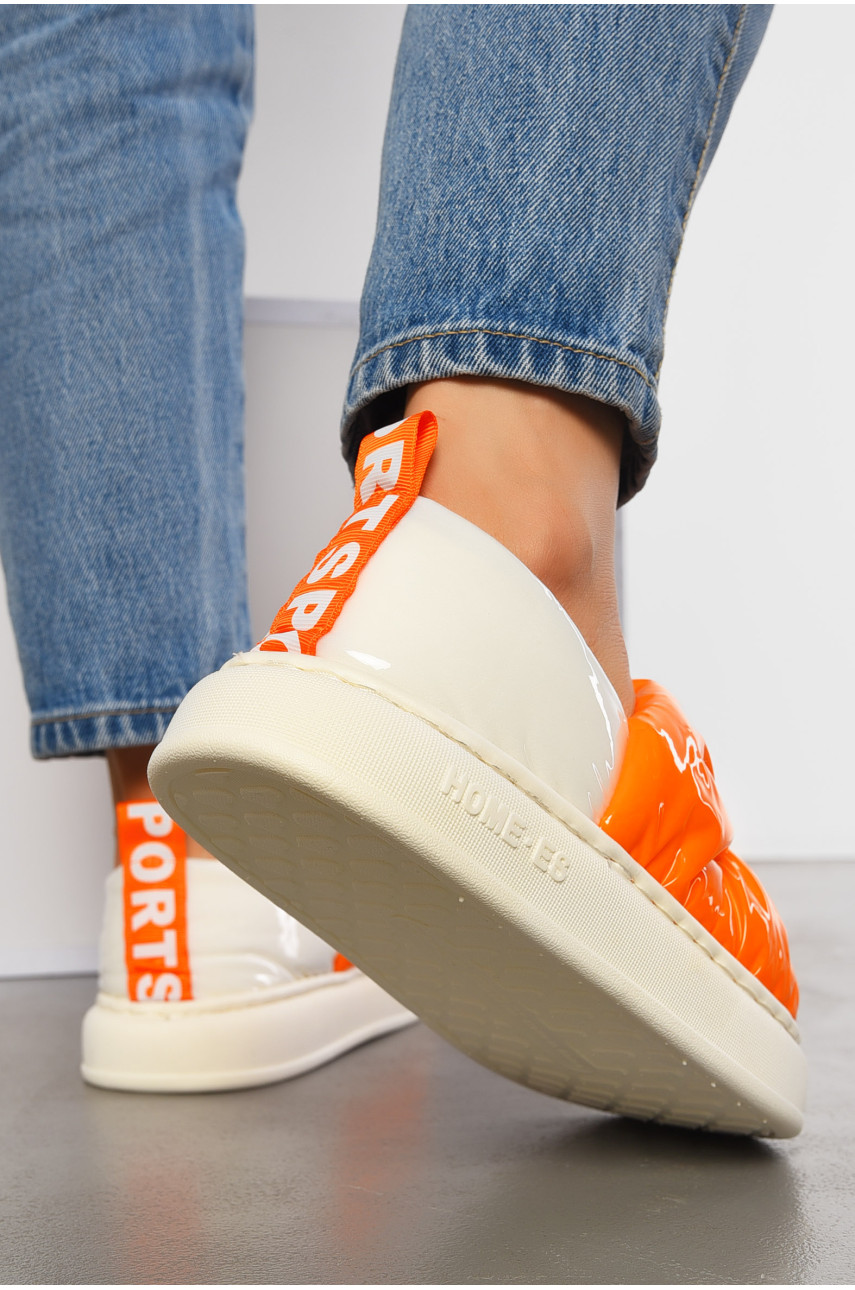 Капці домашні жіночі помаранчевого кольору 2927-1 194781