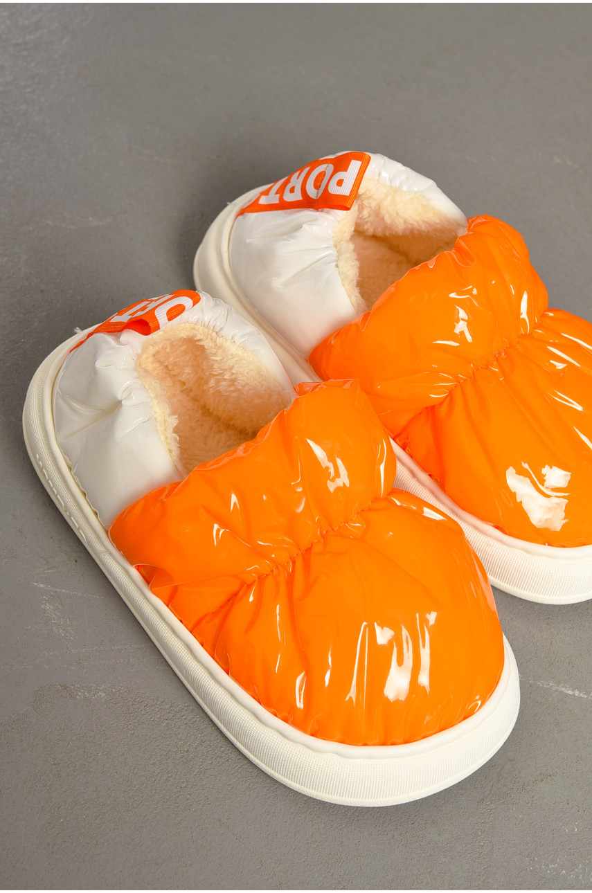 Капці домашні жіночі помаранчевого кольору 2927-1 194781