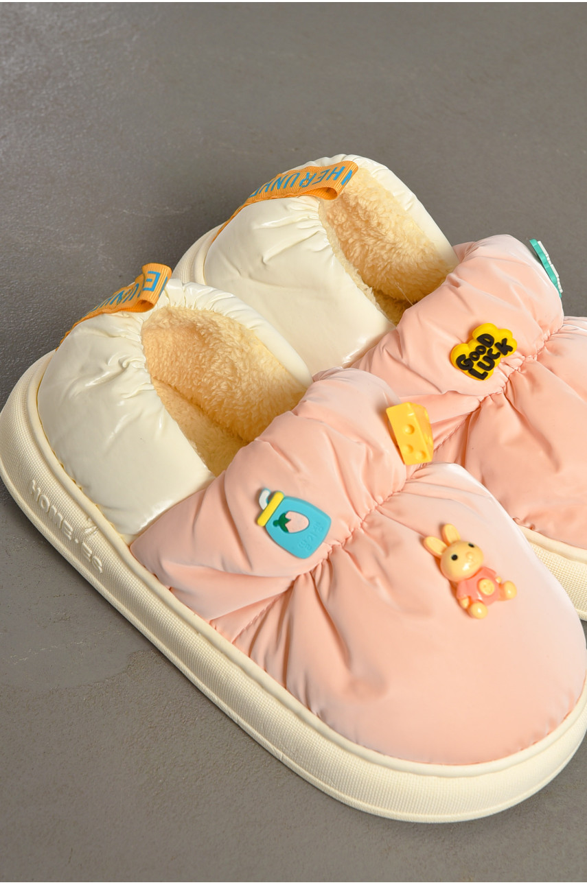 Капці домашні жіночі рожевого кольору 2928-4 194782