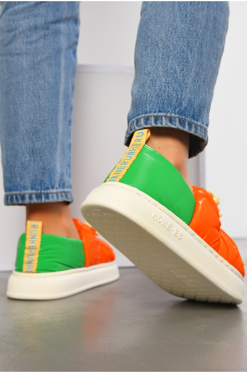 Капці домашні жіночі помаранчевого кольору 2928-3 194783