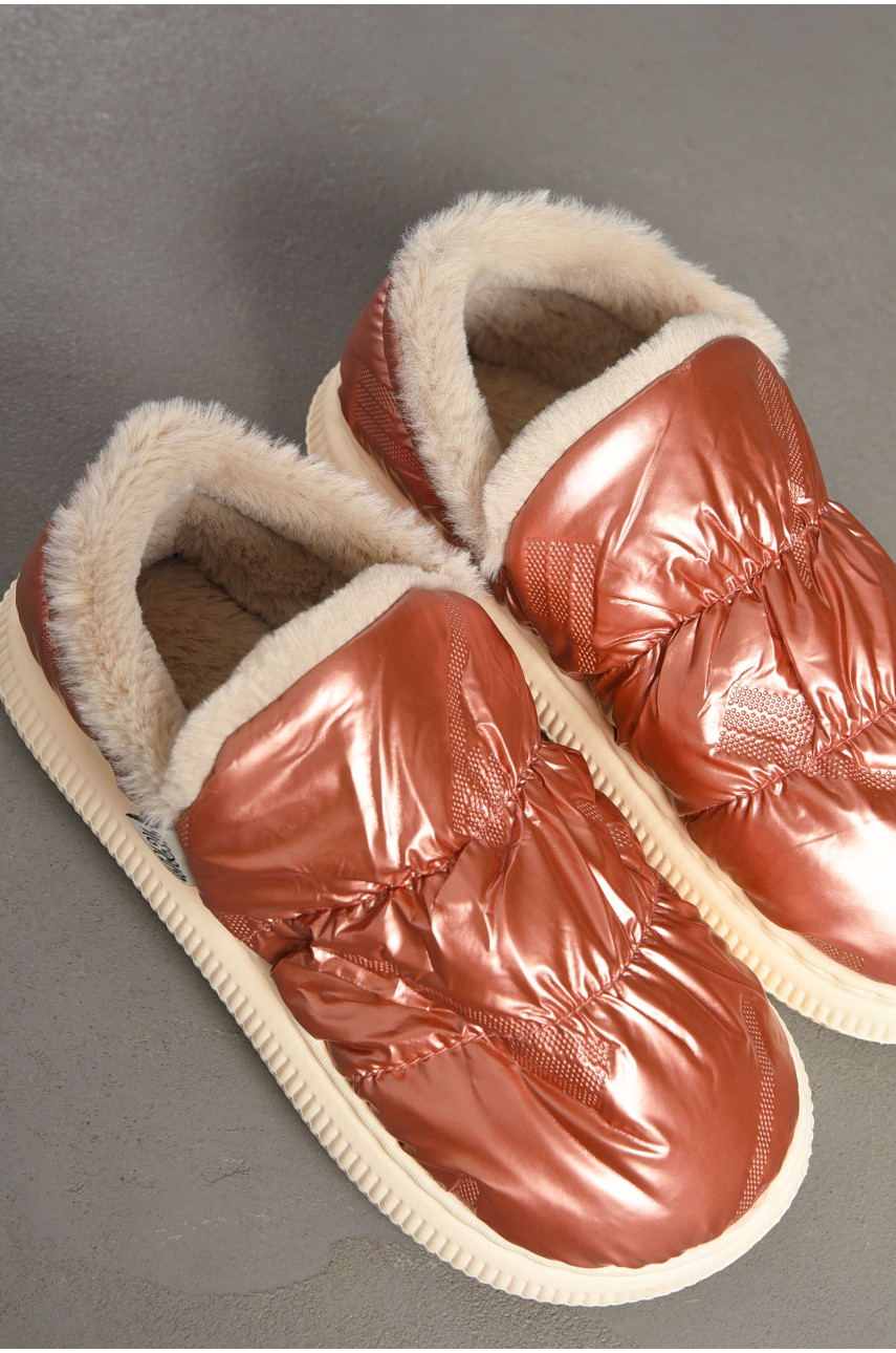 Капці домашні жіночі бронзового кольору 12922-9 194785 Капці домашні жіночі бронзового кольору 12922-9 194785