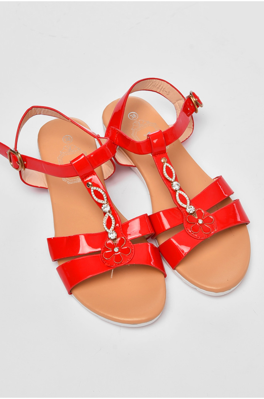 Босоніжки жіночі червоного кольору 18-52229 194796