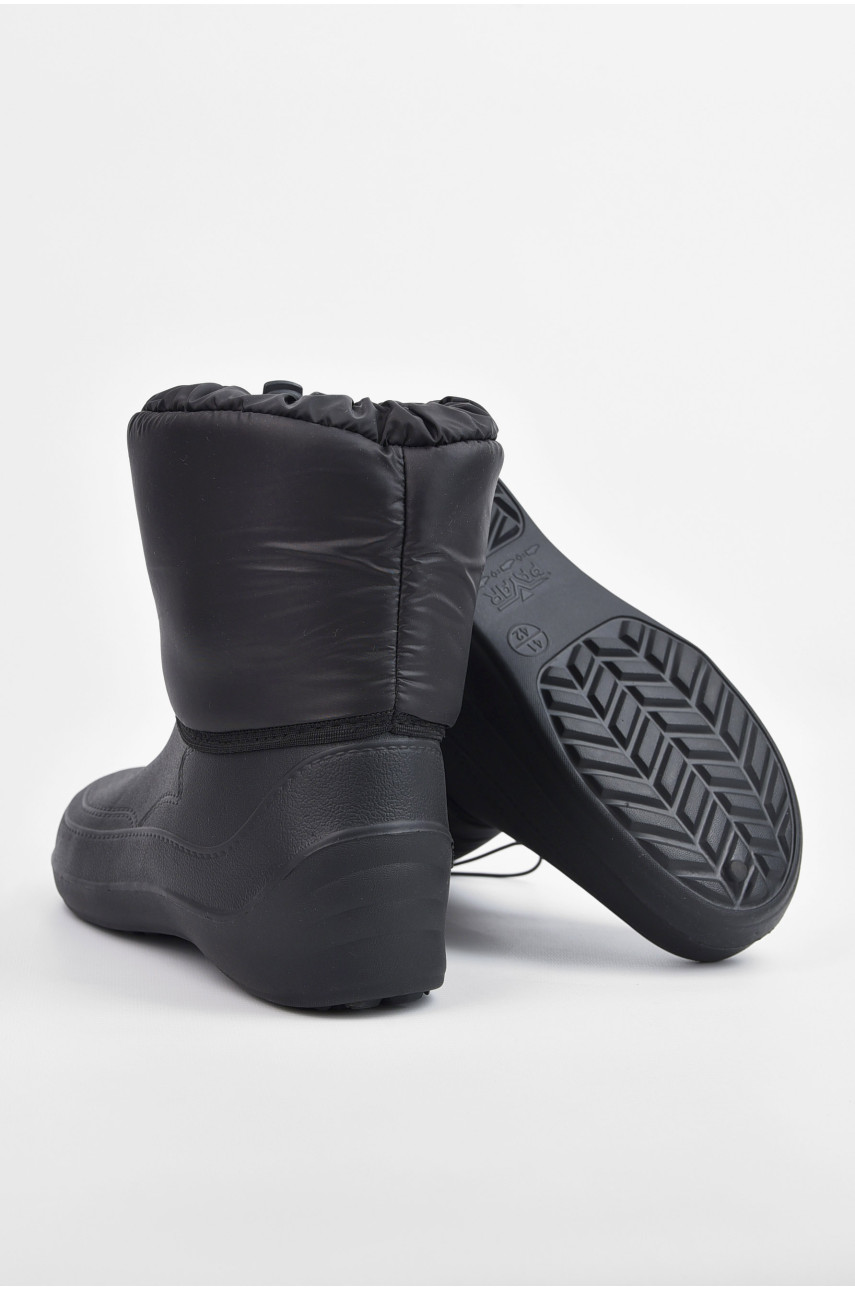 Дутики мужские пена на меху черного цвета МДТ-01 194803 Дутики мужские пена на меху черного цвета МДТ-01 194803