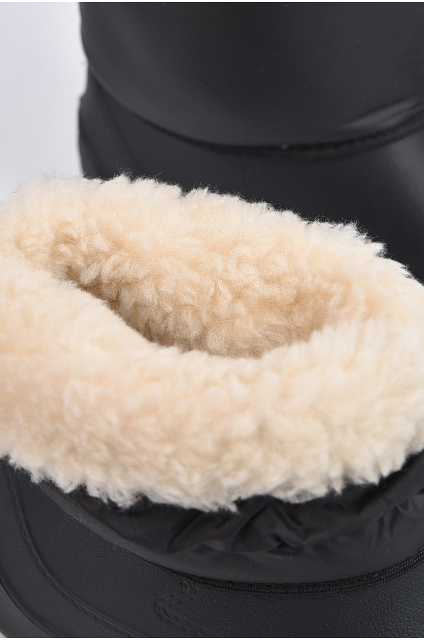 Дутики мужские пена на меху черного цвета МДТ-01 194803 Дутики мужские пена на меху черного цвета МДТ-01 194803