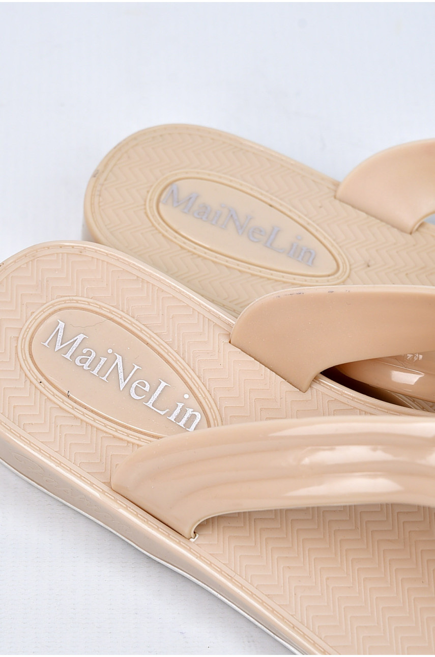 Вьетнамки женские силиконовые молочного цвета 194821 Вьетнамки женские силиконовые молочного цвета 194821