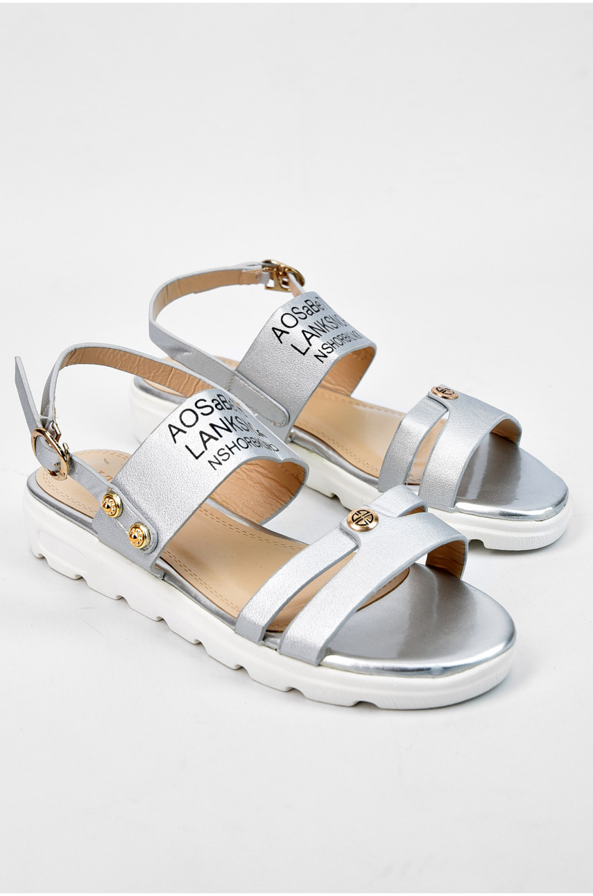 Босоножки женские серебристого цвета 18-51371 194829 Босоножки женские серебристого цвета 18-51371 194829