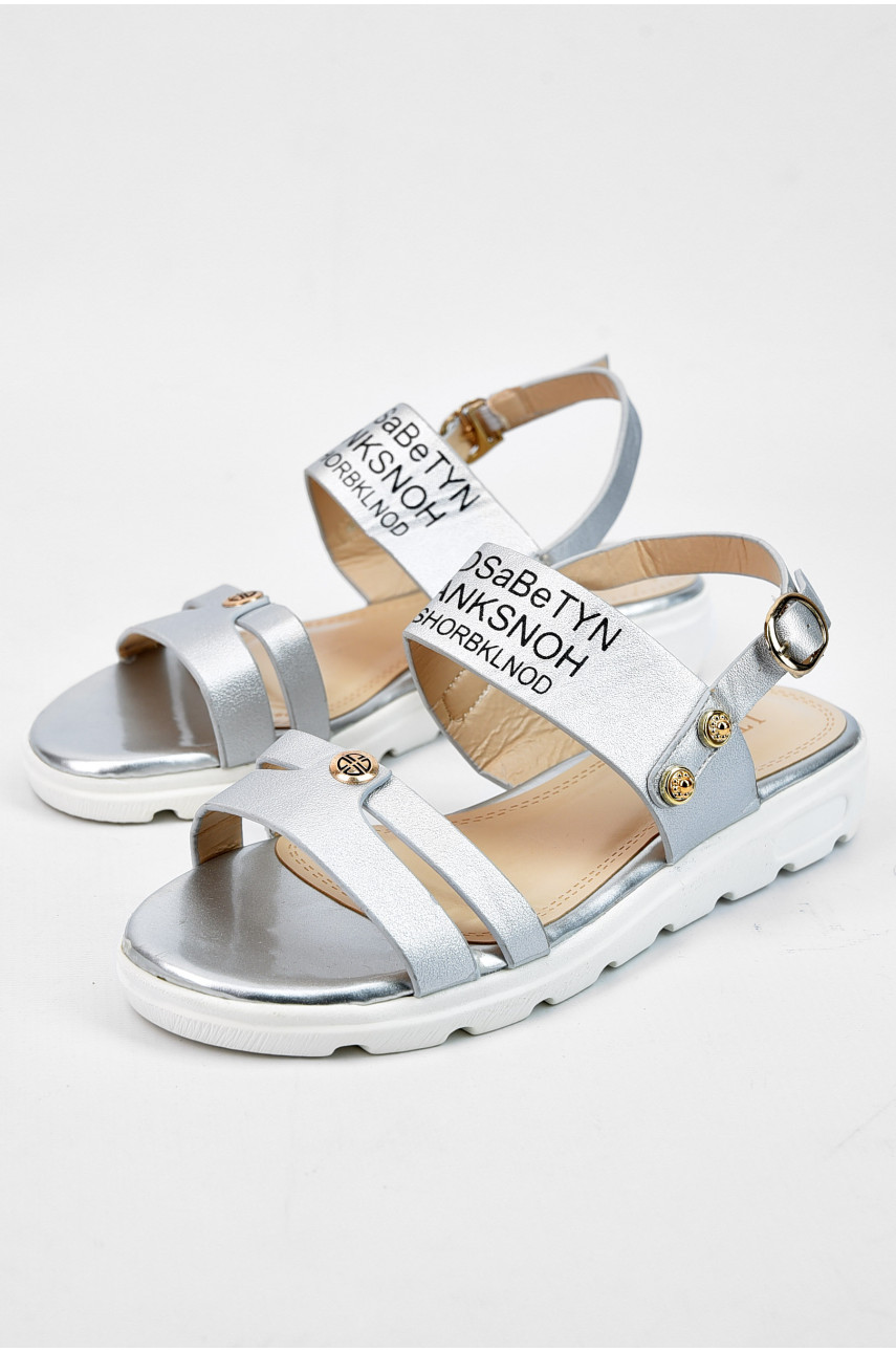 Босоножки женские серебристого цвета 18-51371 194829 Босоножки женские серебристого цвета 18-51371 194829