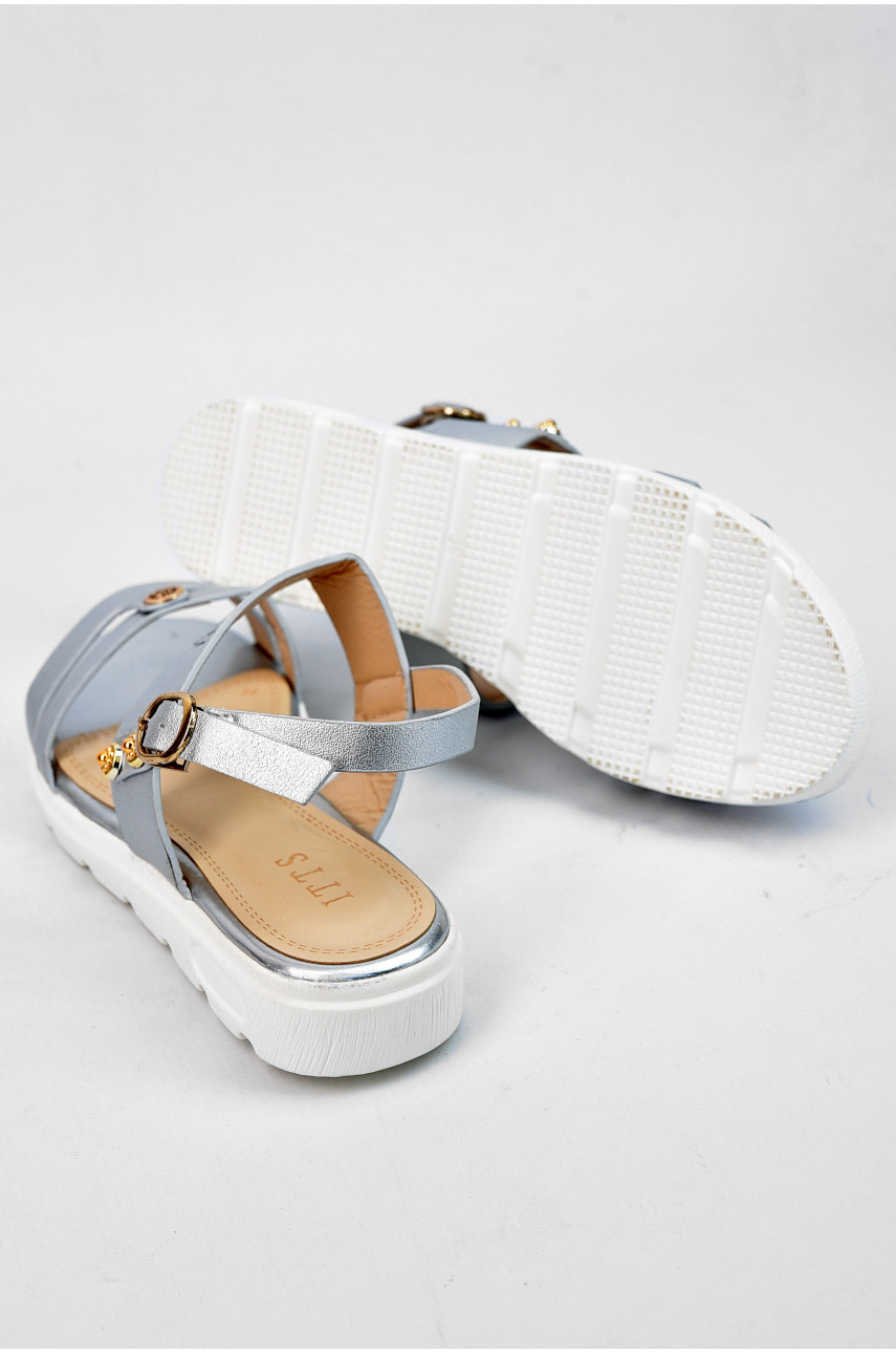 Босоножки женские серебристого цвета 18-51371 194829 Босоножки женские серебристого цвета 18-51371 194829