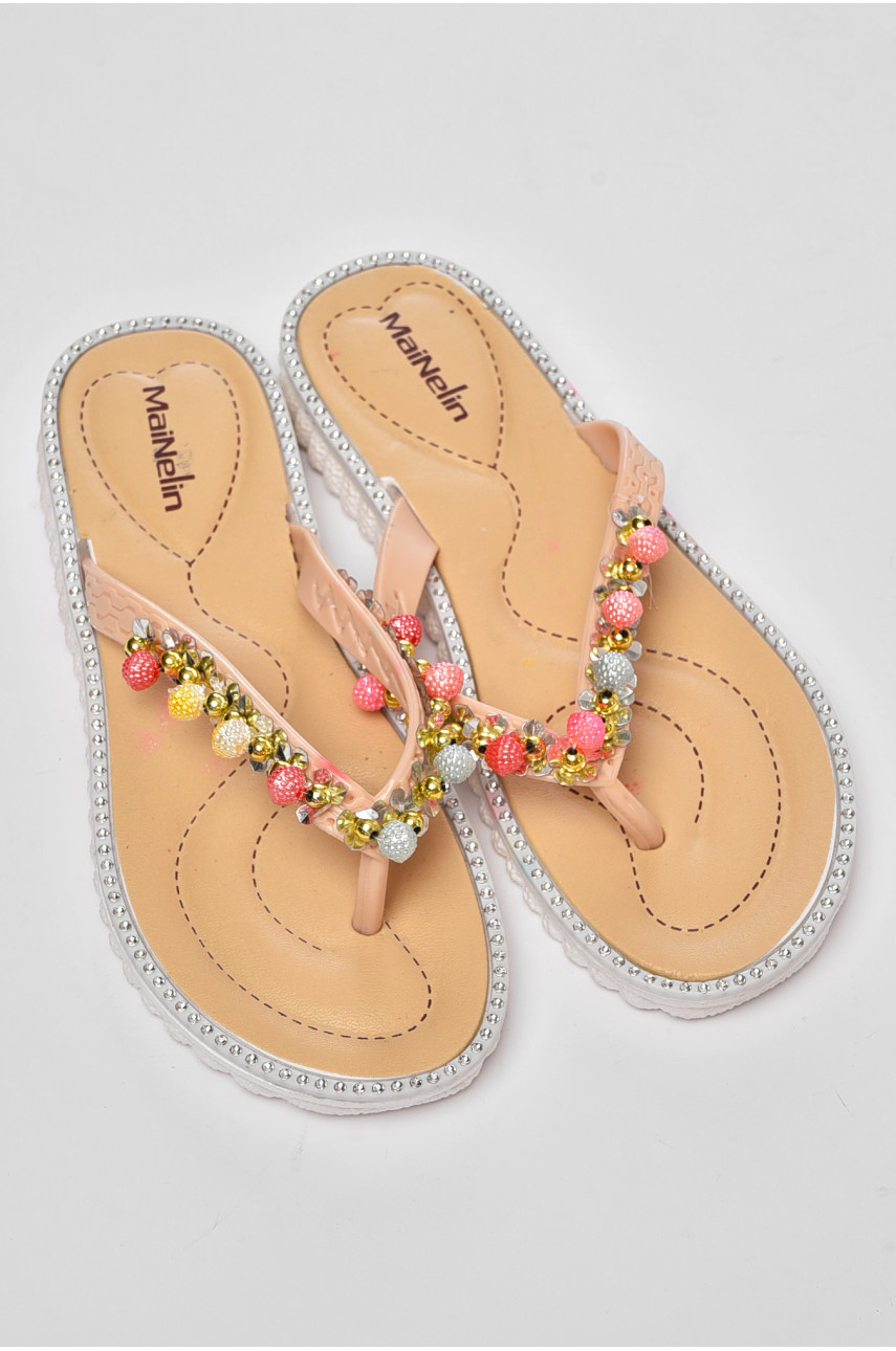 В`єтнамки жіночі силіконові молочного кольору 194836