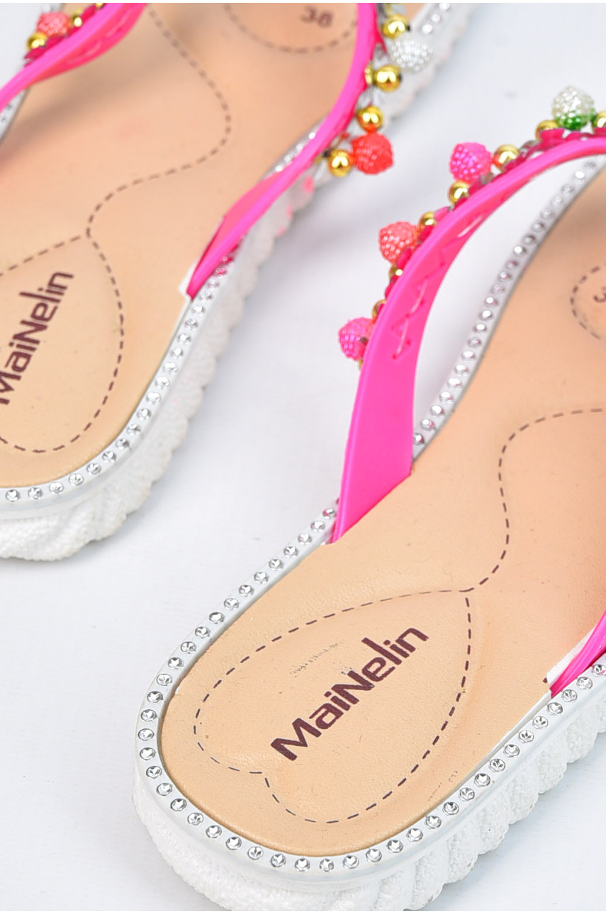 Вьетнамки женские силиконовые розового цвета 194860 Вьетнамки женские силиконовые розового цвета 194860