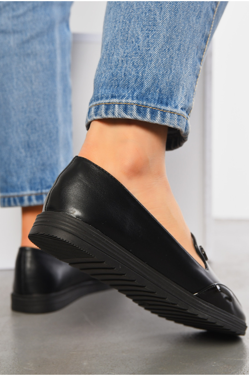 Туфлі-лофери жіночі чорного кольору 19-64177 194871 Туфлі-лофери жіночі чорного кольору 19-64177 194871