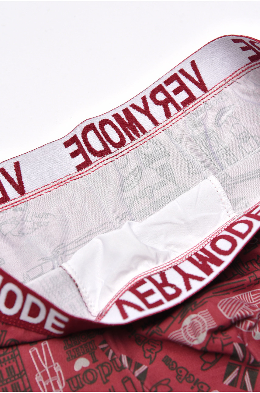 Боксери чоловічі бордового кольору 7708 194893