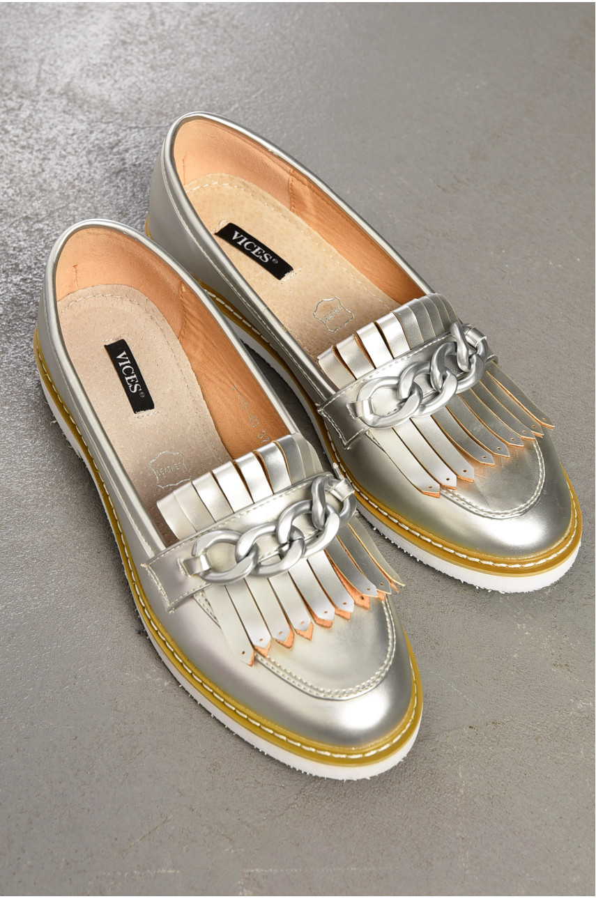 Балетки жіночі срібного кольору 7145-40 194902