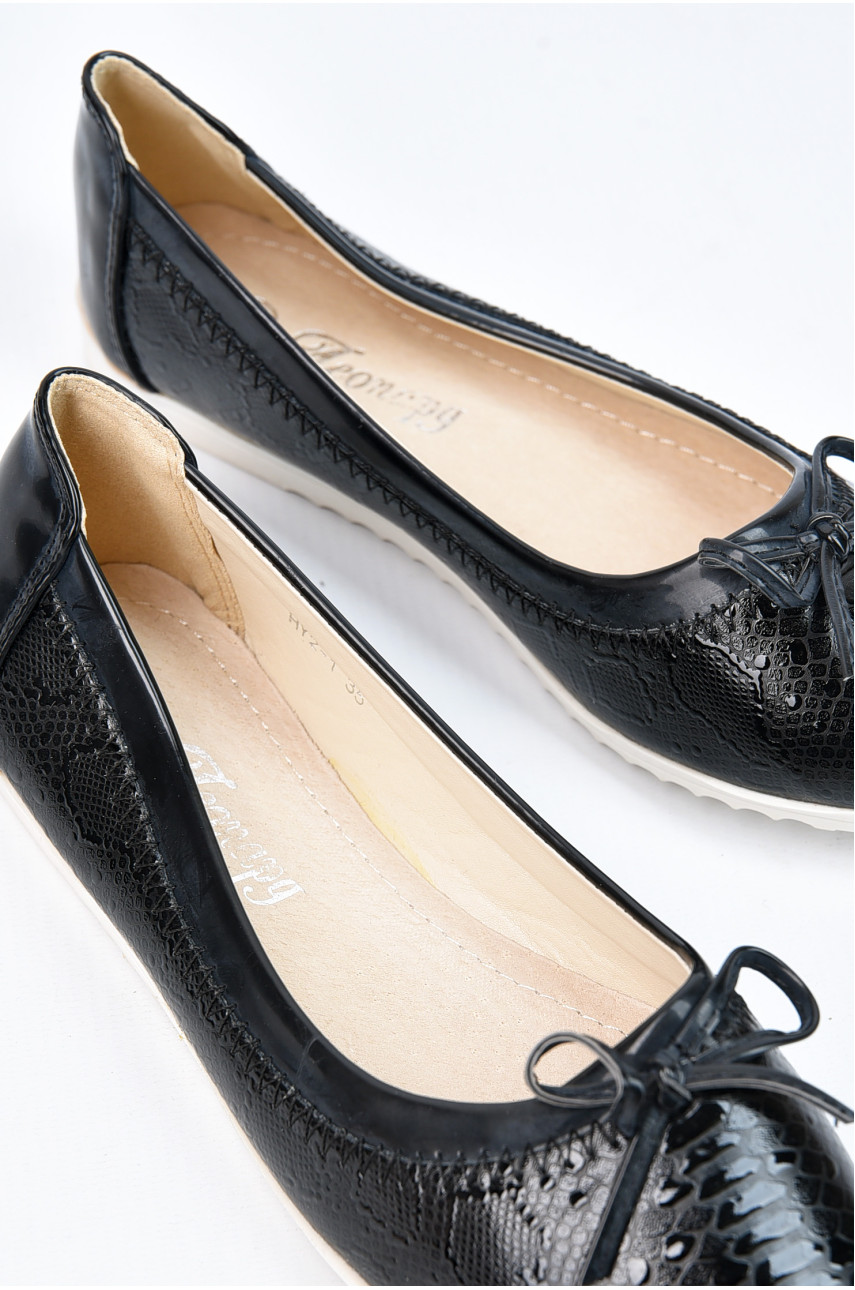 Балетки для девочки черного цвета Y2-1 194916