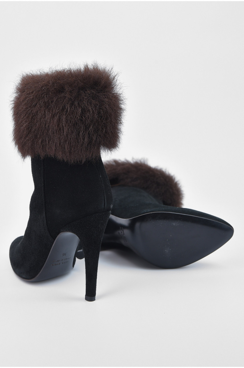 Полусапоги женские зимние черного цвета 7578 194919