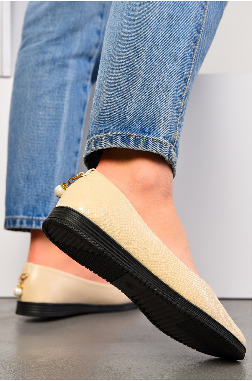 Балетки жіночі бежевого кольору 309-9 194940