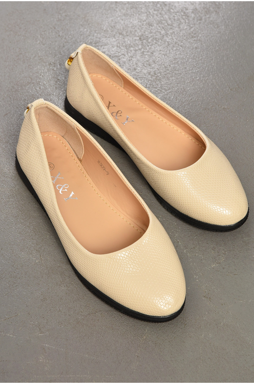 Балетки жіночі бежевого кольору 309-9 194940