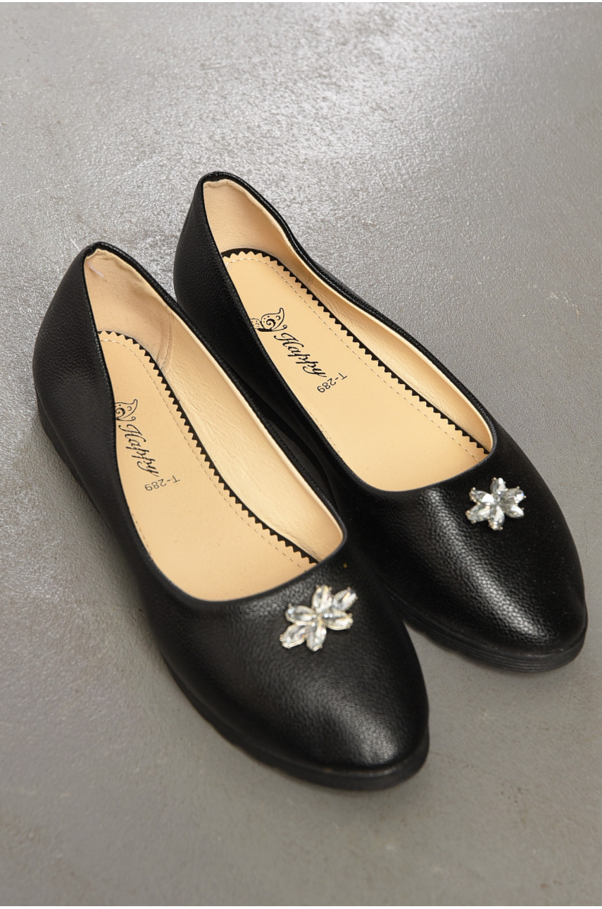 Балетки жіночі чорного кольору 289 194945 Балетки жіночі чорного кольору 289 194945