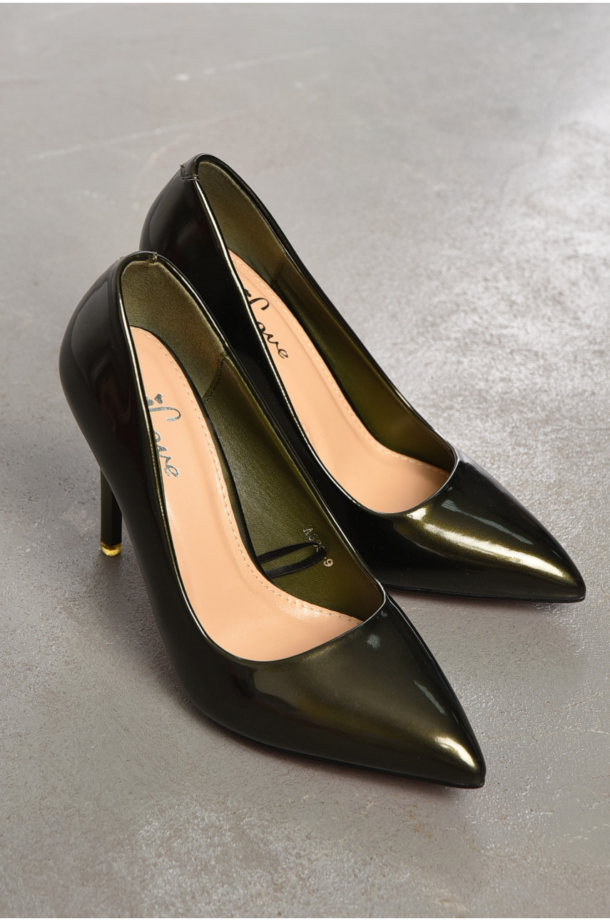 Туфлі жіночі темно-зеленого кольору 335-9 194951