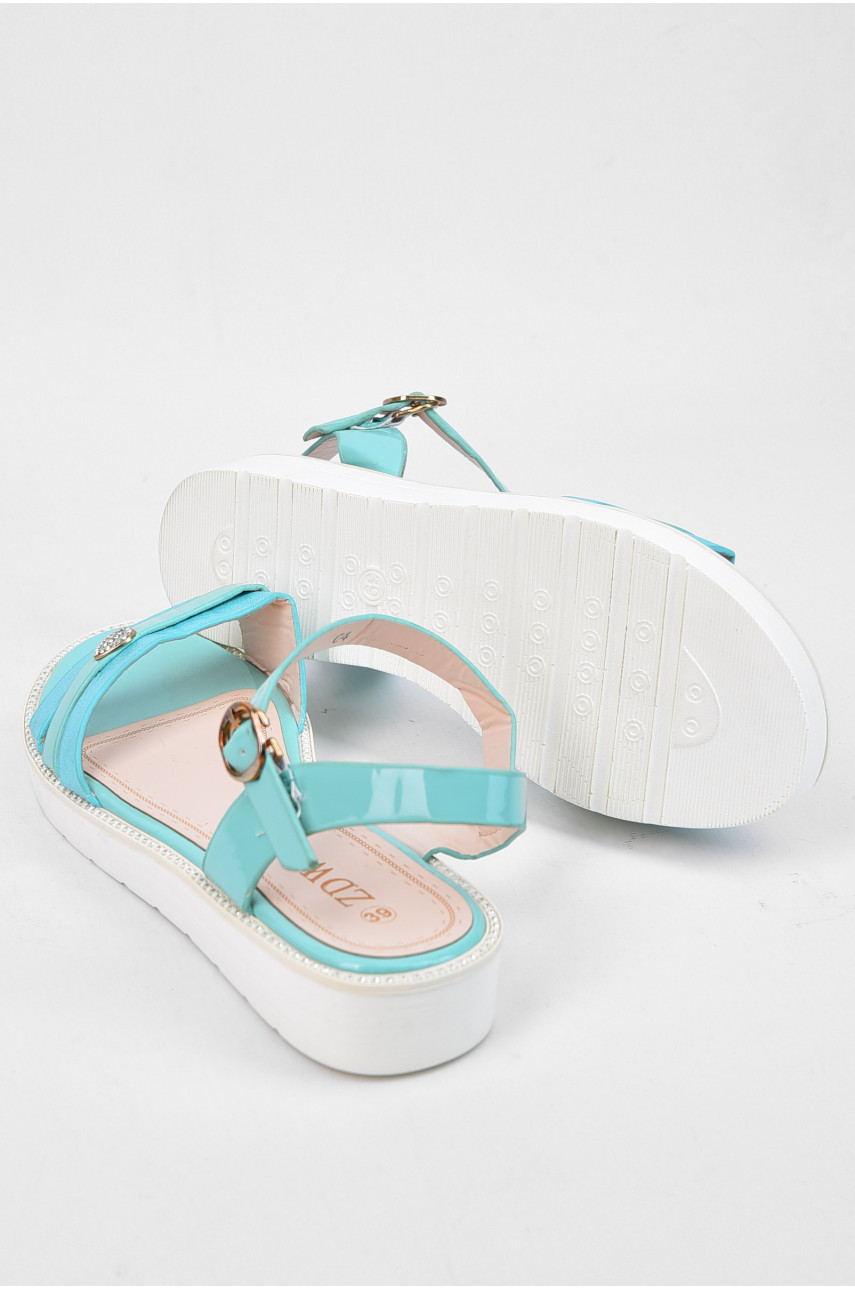 Босоножки женские бирюзового цвета G4 194952 Босоножки женские бирюзового цвета G4 194952
