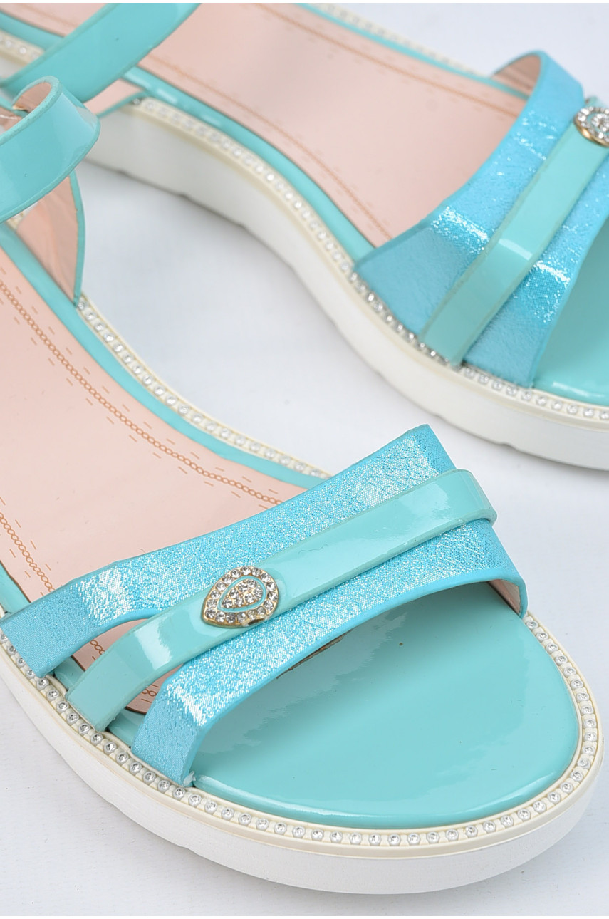 Босоножки женские бирюзового цвета G4 194952 Босоножки женские бирюзового цвета G4 194952